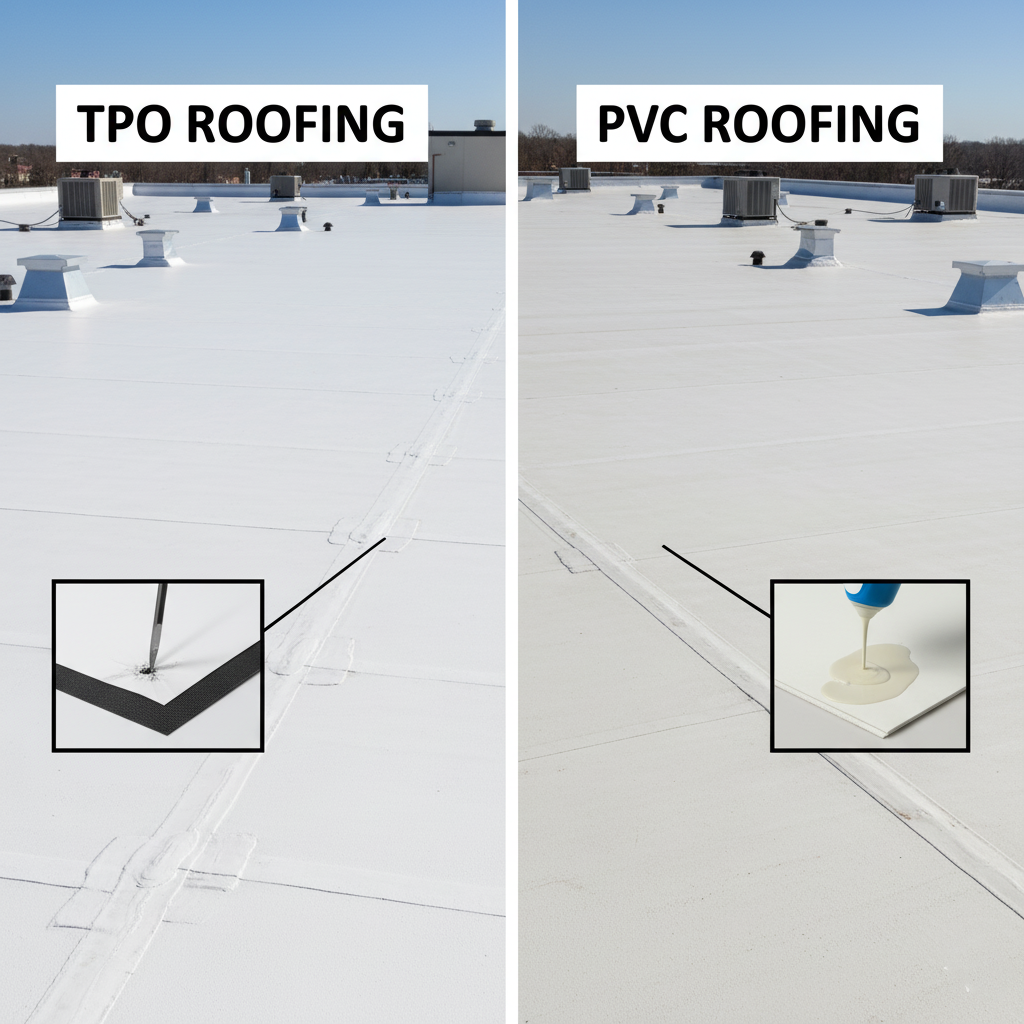 Cubiertas de TPO vs PVC